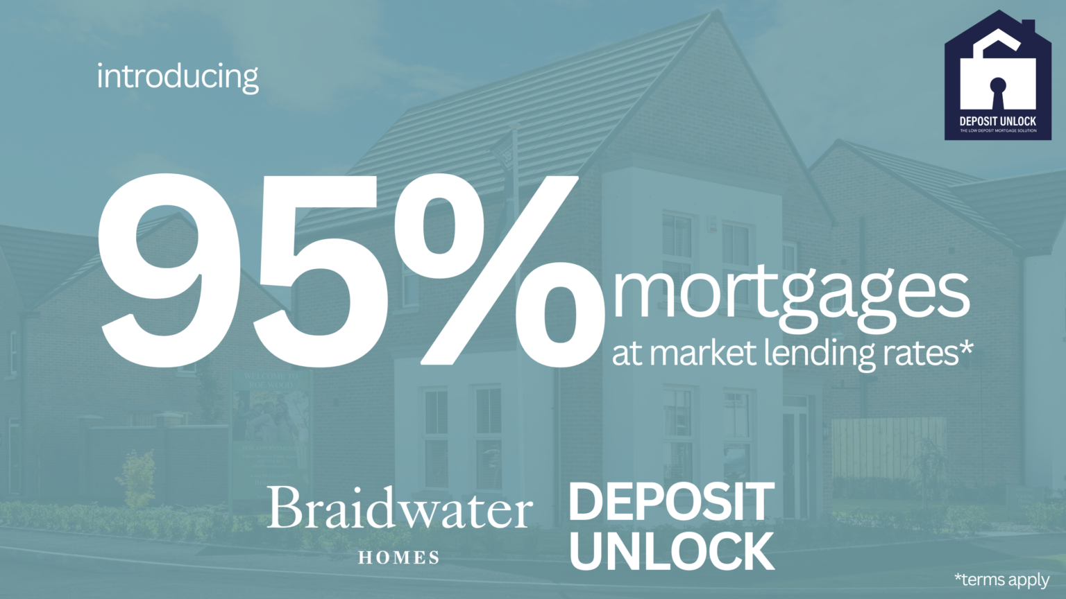 Introducing 95 mortgages with Deposit Unlock Braidwater Homes